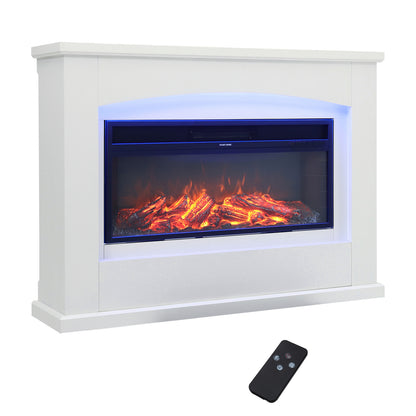 Electric Fireplace Insert Heater with LED Surround