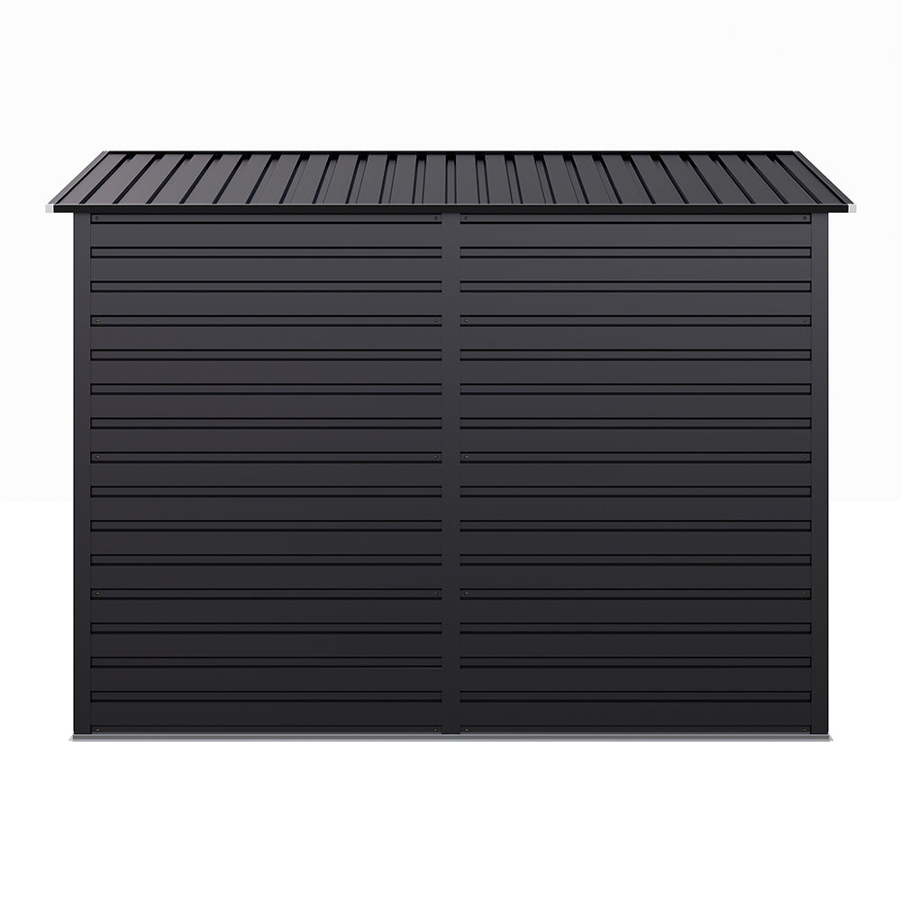 Outdoor Galvanized Steel Storage Shed with Dual Doors