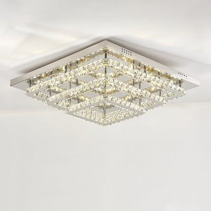 Modern LED Ceiling Light Crystal Chandelier Lamp 60CM Dimmable