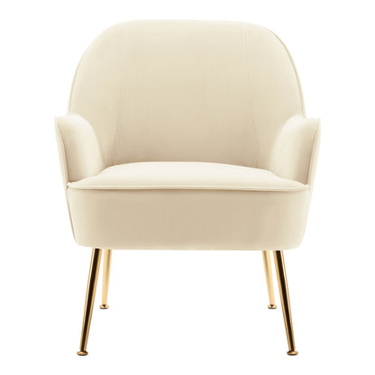 Leisure Velvet Armchair, Beige