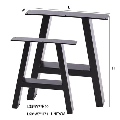 Set of 2 Metal Table Bench Legs Frames A-Frame Steel Base Stands 35x40CM