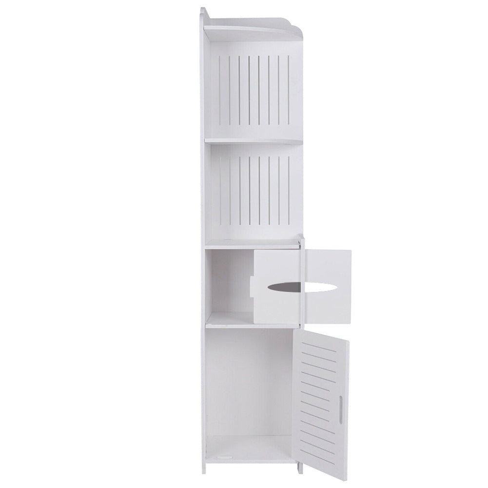 H120cm Freestanding Storage Cabinet White Corner Cupboard