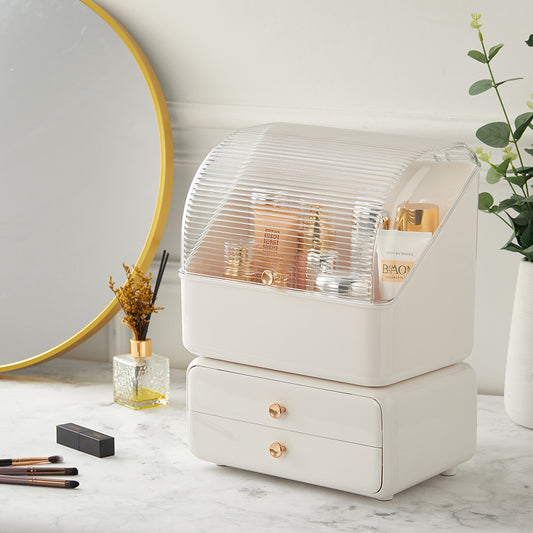 Separable Dustproof Desktop Makeup Cosmetic Organizer with Drawers