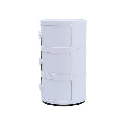 White 58cm Round 3 tiered Drawer Storage Unit Organizer