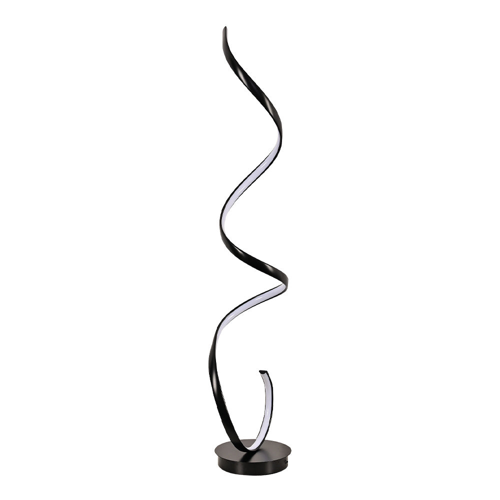 LED Living Room Spiral Floor Lamp Black