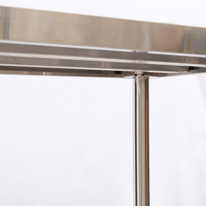 2 Tier Commercial Work Stainless Steel Table Frame with Lower Shelf