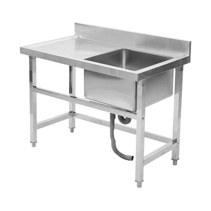 Stainless Steel Commercial Kitchen Sink with Single/Double Bowl