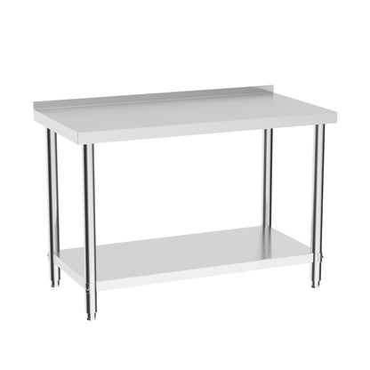 2 Tier Commercial Work Stainless Steel Table Frame with Lower Shelf