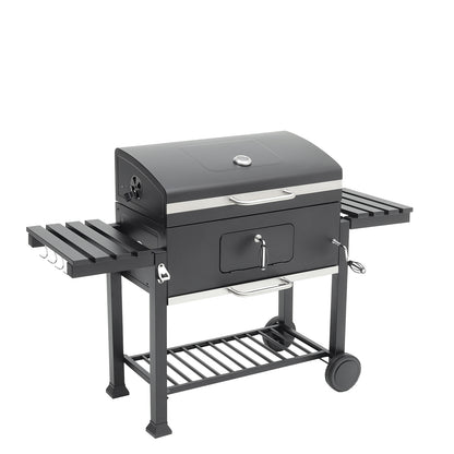 Charcoal Grill with Side Table BBQ Patio