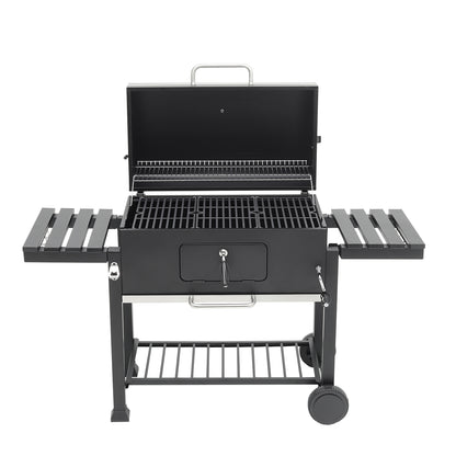 Charcoal Grill with Side Table BBQ Patio