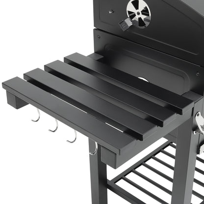 Charcoal Grill with Side Table BBQ Patio