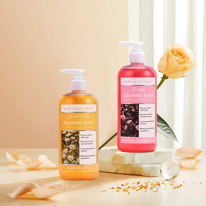 Rose and Chamomile Scent Foaming Bath with Pure Epsom Salt