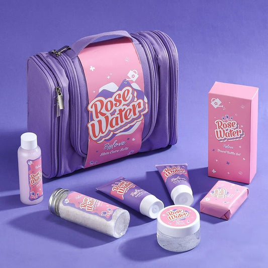 Rose Water Scent Spa Bath Set Travel Toiletry Kit