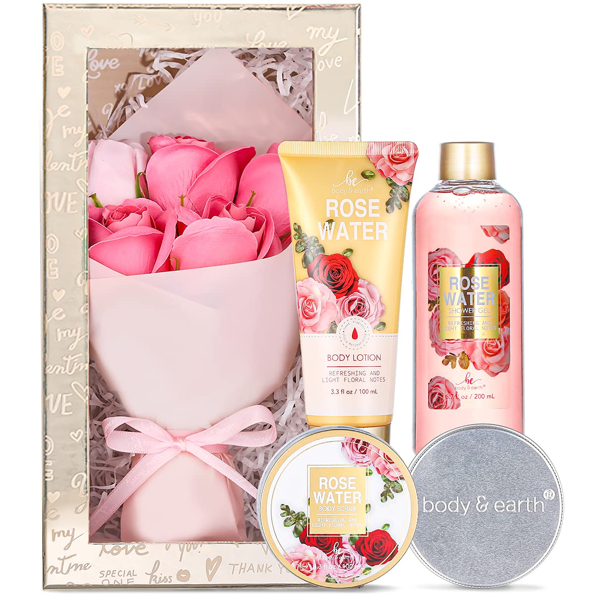 5Pcs Rose Bath Spa Gift Set