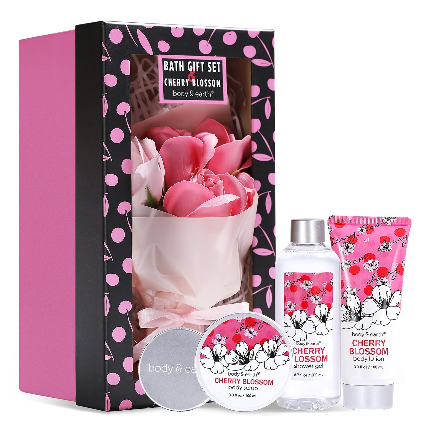 5Pcs Cherry Blossom Bath Spa Gift Set