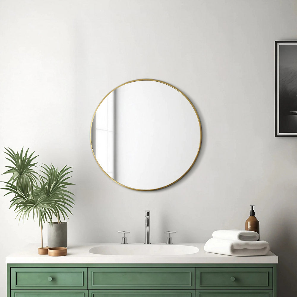 Dia 60cm Round Bathroom Mirror Gold Nordic Mirror