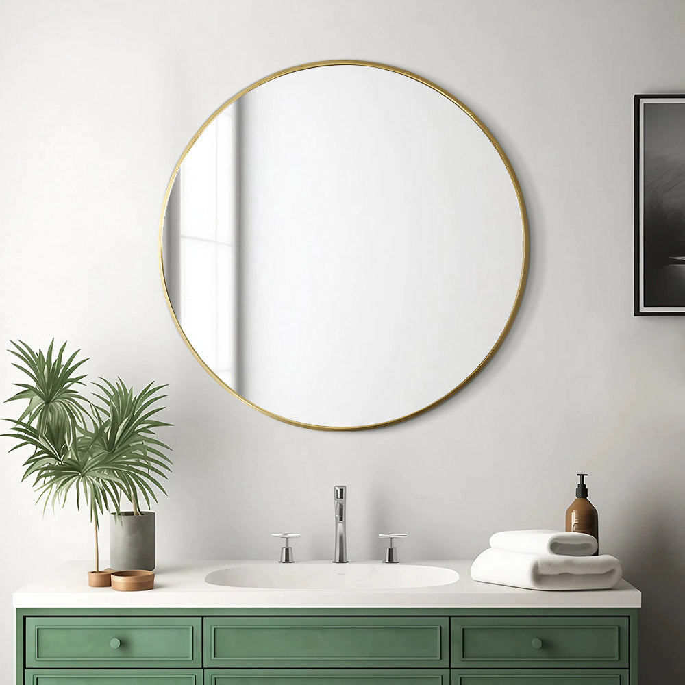 Dia 70cm Round Bathroom Mirror Gold Nordic Mirror