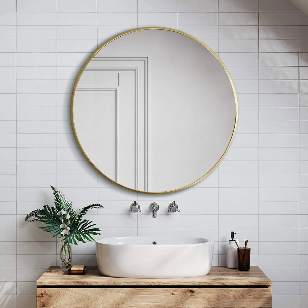 Dia 70cm Round Bathroom Mirror Gold Nordic Mirror