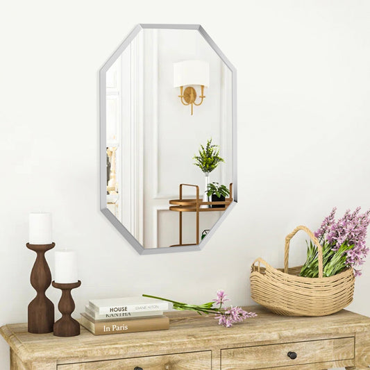 Modern Oval Metal Wall Mirror Gold