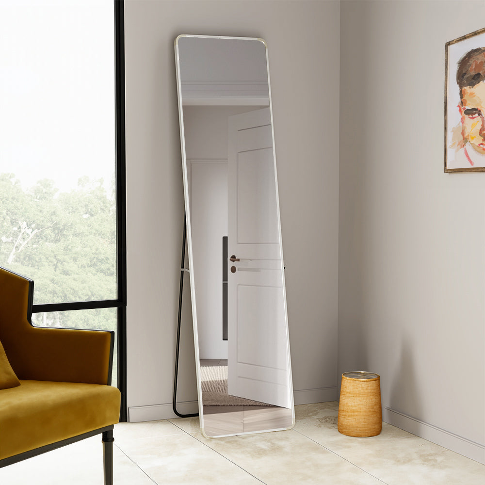 147cm H Modern Rectangular Metal Floor Mirror