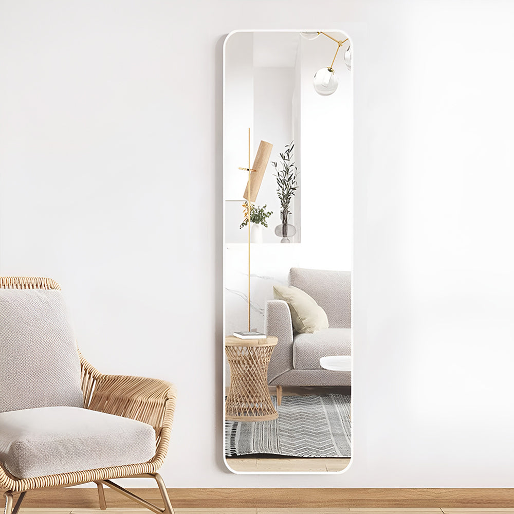 147cm H Modern Rectangular Metal Floor Mirror