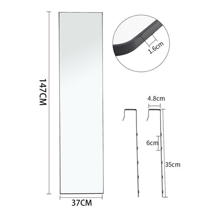 147cm H Metal Frame Over the Door Full Length Mirror