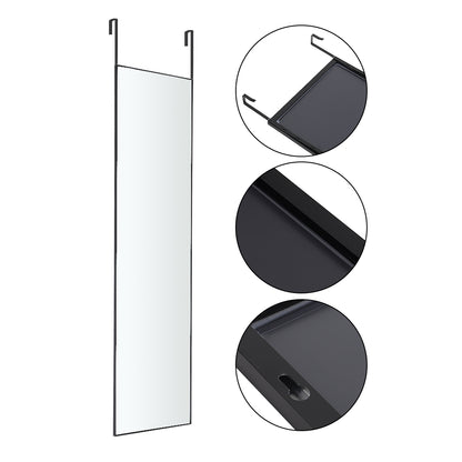 147cm H Metal Frame Over the Door Full Length Mirror