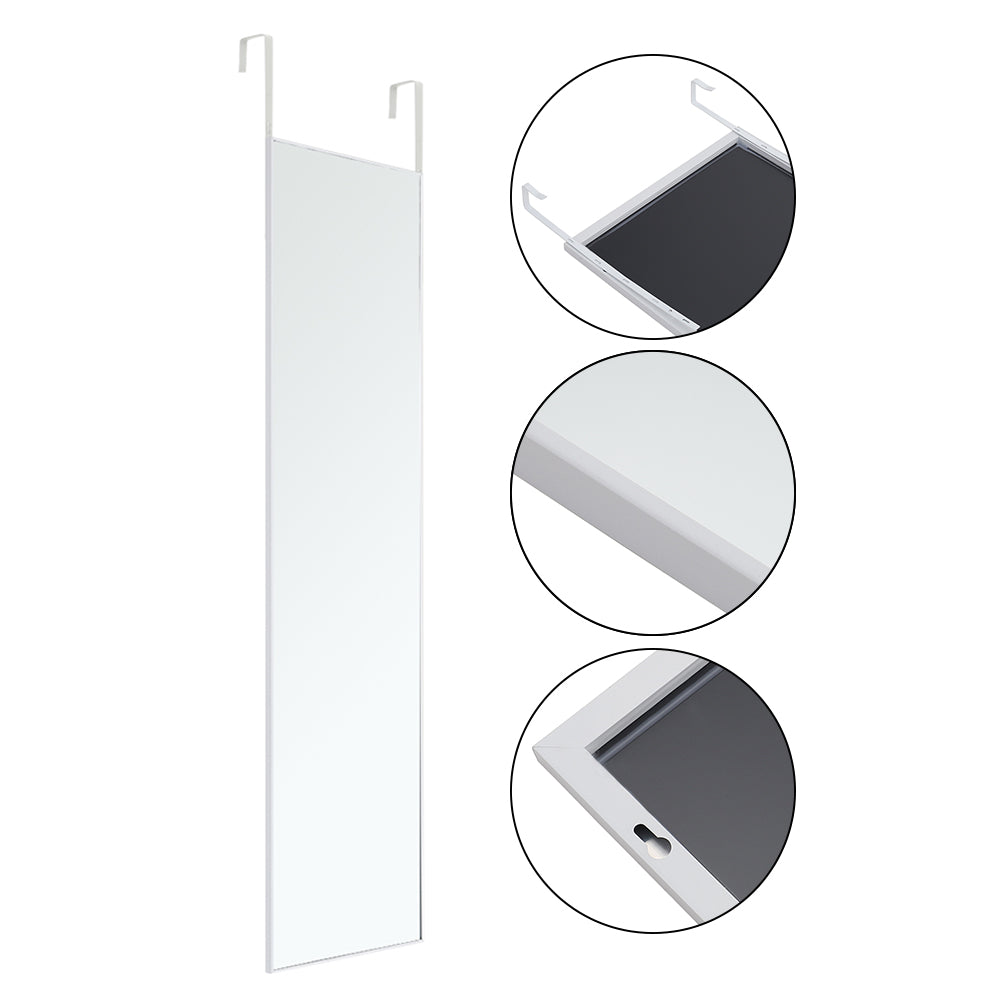 147cm H Metal Frame Over the Door Full Length Mirror