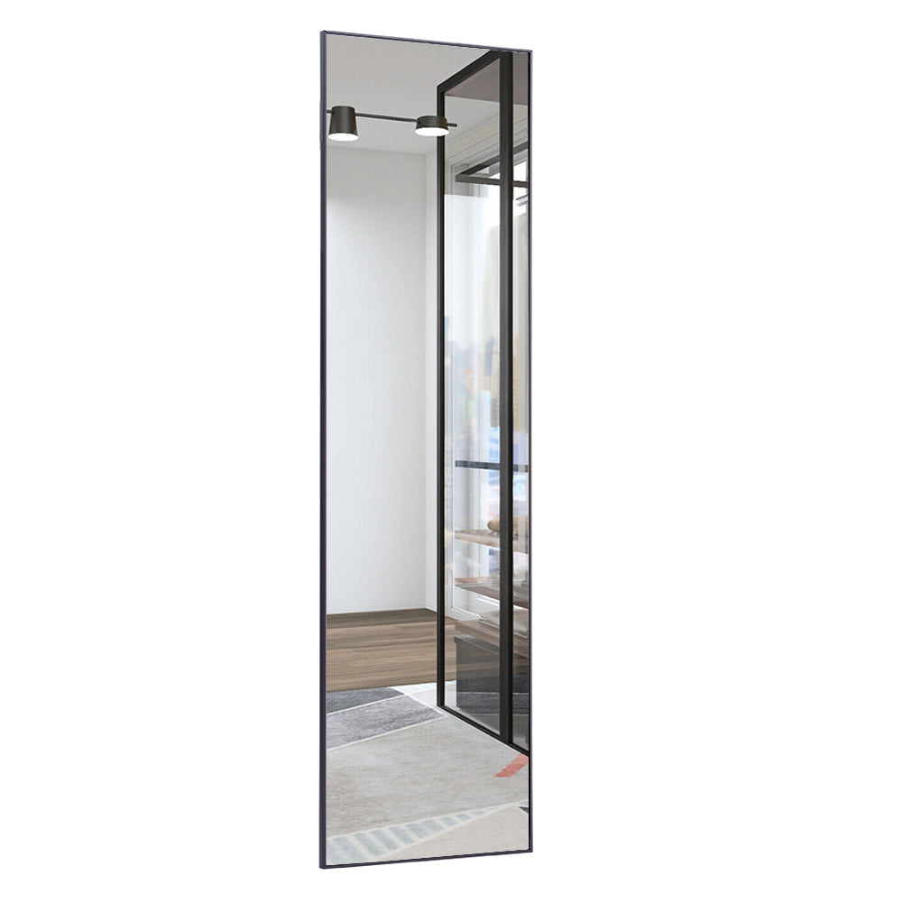 Black Modern Rectangular Metal Freestanding Mirrors