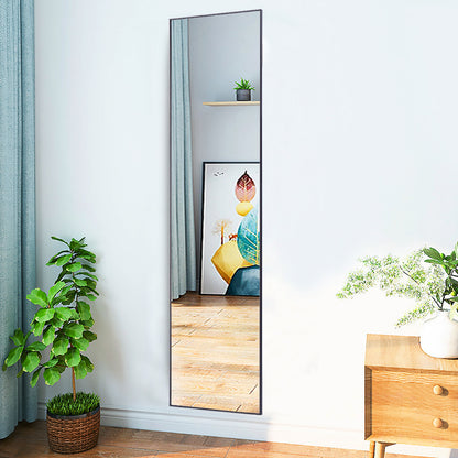 Black Modern Rectangular Metal Freestanding Mirrors