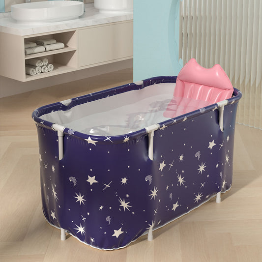 Large Portable Folding Bathtub with Cushion