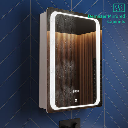 LED Illuminated Bathroom Mirror Cabinet 704mm x 504mm