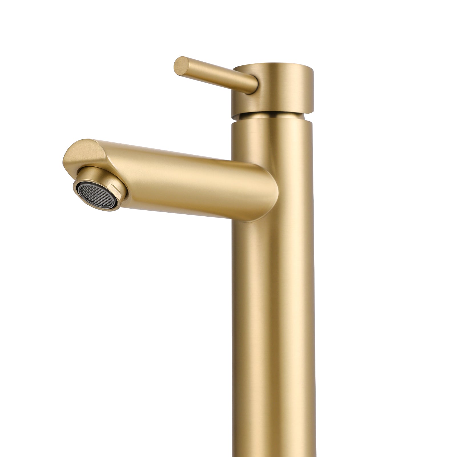 Gold Tall Single Hole Bathroom Faucet