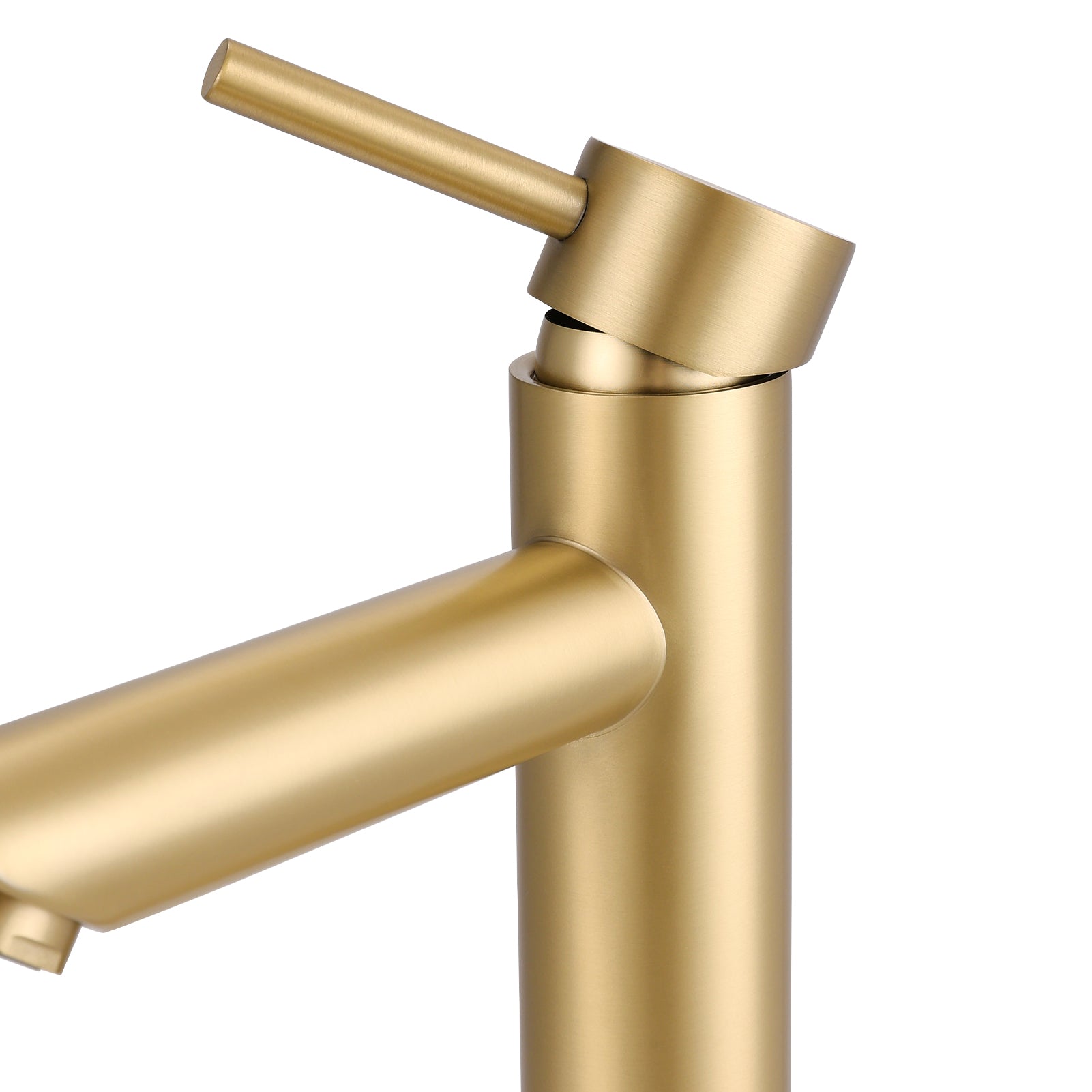 Gold Tall Single Hole Bathroom Faucet