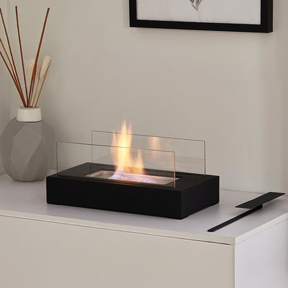 Flame Guard Large Base Square Bio-Ethanol Tabletop Fireplace