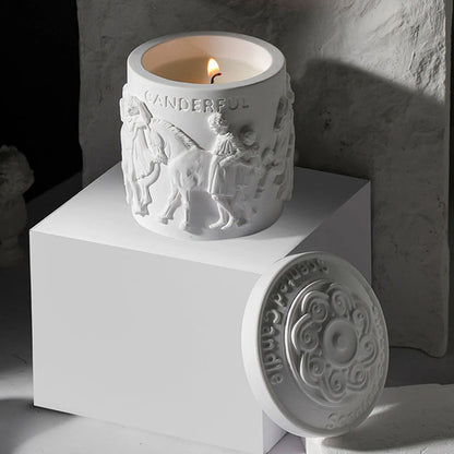 Retro Embossed Scented Candle