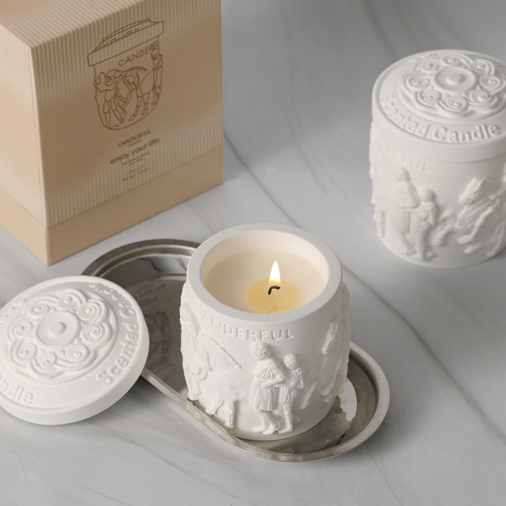 Retro Embossed Scented Candle