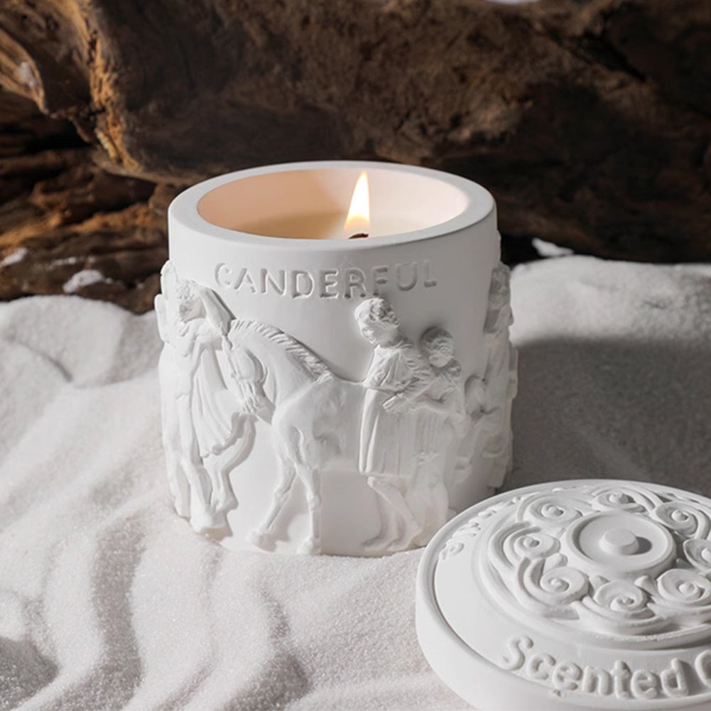 Retro Embossed Scented Candle