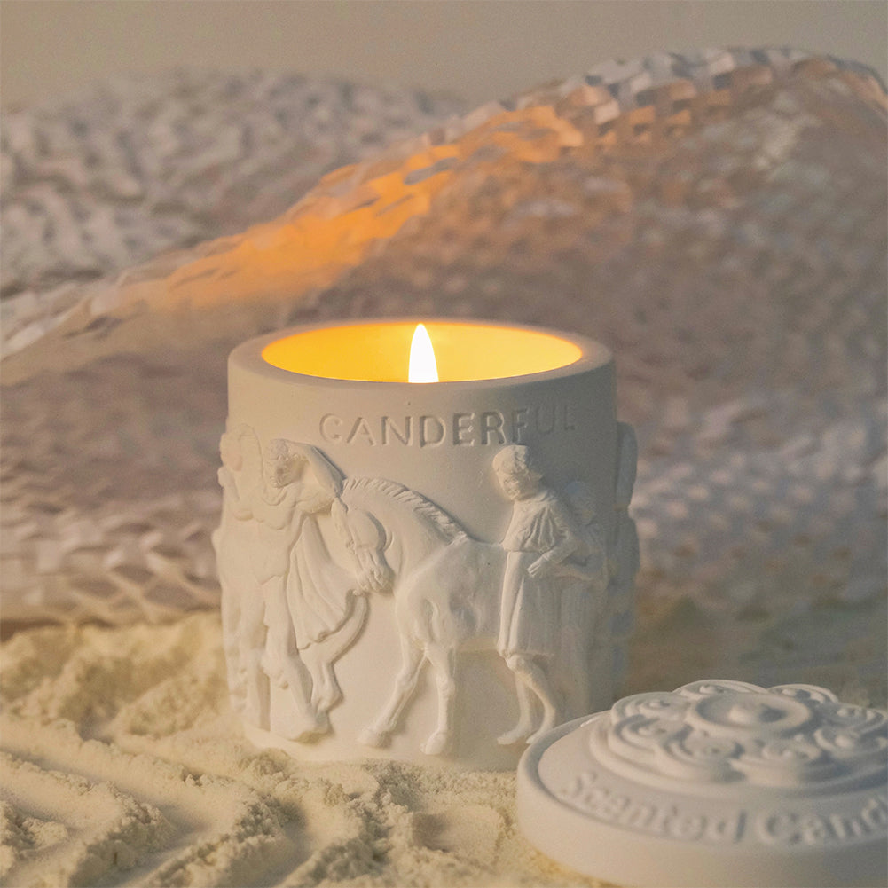 Retro Embossed Scented Candle