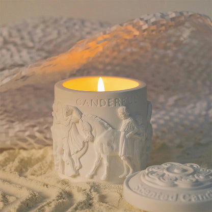 Retro Embossed Scented Candle