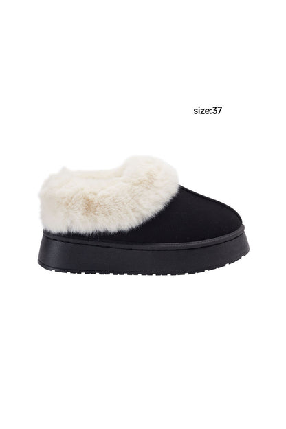 Sheonly Closed Toed Fleece-Lined Slippers