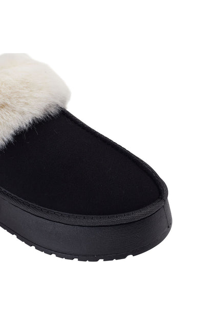 Sheonly Closed Toed Fleece-Lined Slippers