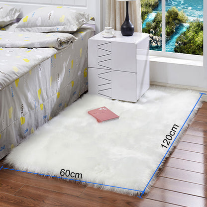 Retangular Super Soft Shaggy Area Rug White