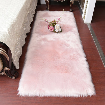 Retangular Super Soft Shaggy Area Rug Pink