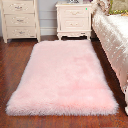 Retangular Super Soft Shaggy Area Rug Pink