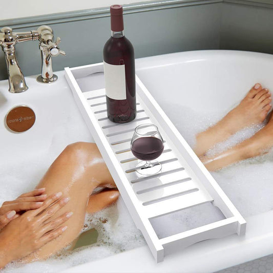 Bamboo Bath Tray Bathtub Caddy for Bathroom