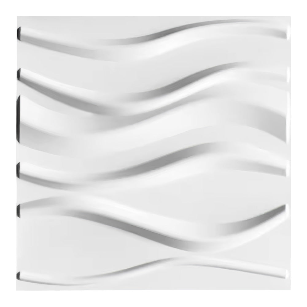 12 Pack PVC 3D Wave Wall Panels Decorative Tiles