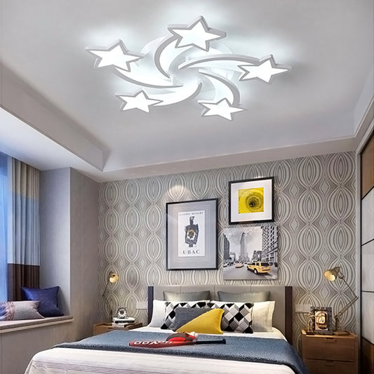 Modern Star LED Chandelier Ceiling Light  5 Head Cool White