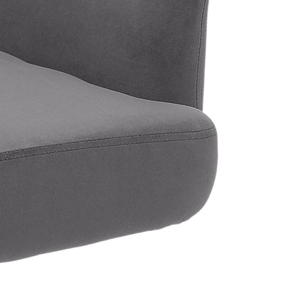 Grey Modern Upholstered Swivel Armchair with Black Legs