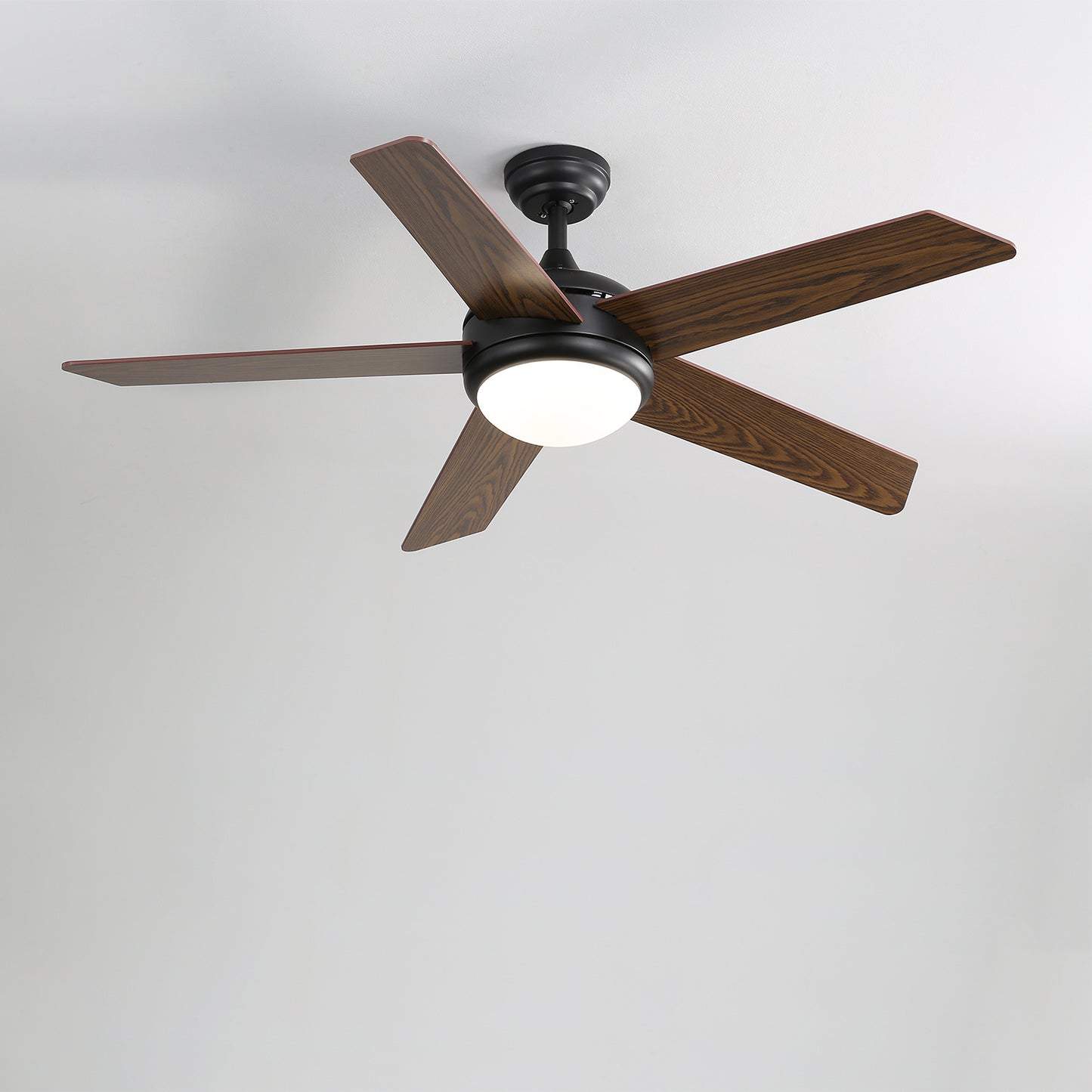 Rustic Wooden 52 Inch LED Ceiling Fan with LED Light Kit 5 Blades and Remote Control